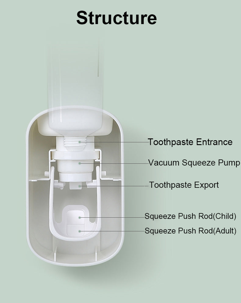 Bathroom Accessories Set Automatic Toothpaste Dispenser Toothpaste Squeezer Wall Mount Holder Toothbrush Squeezer Holder Rack