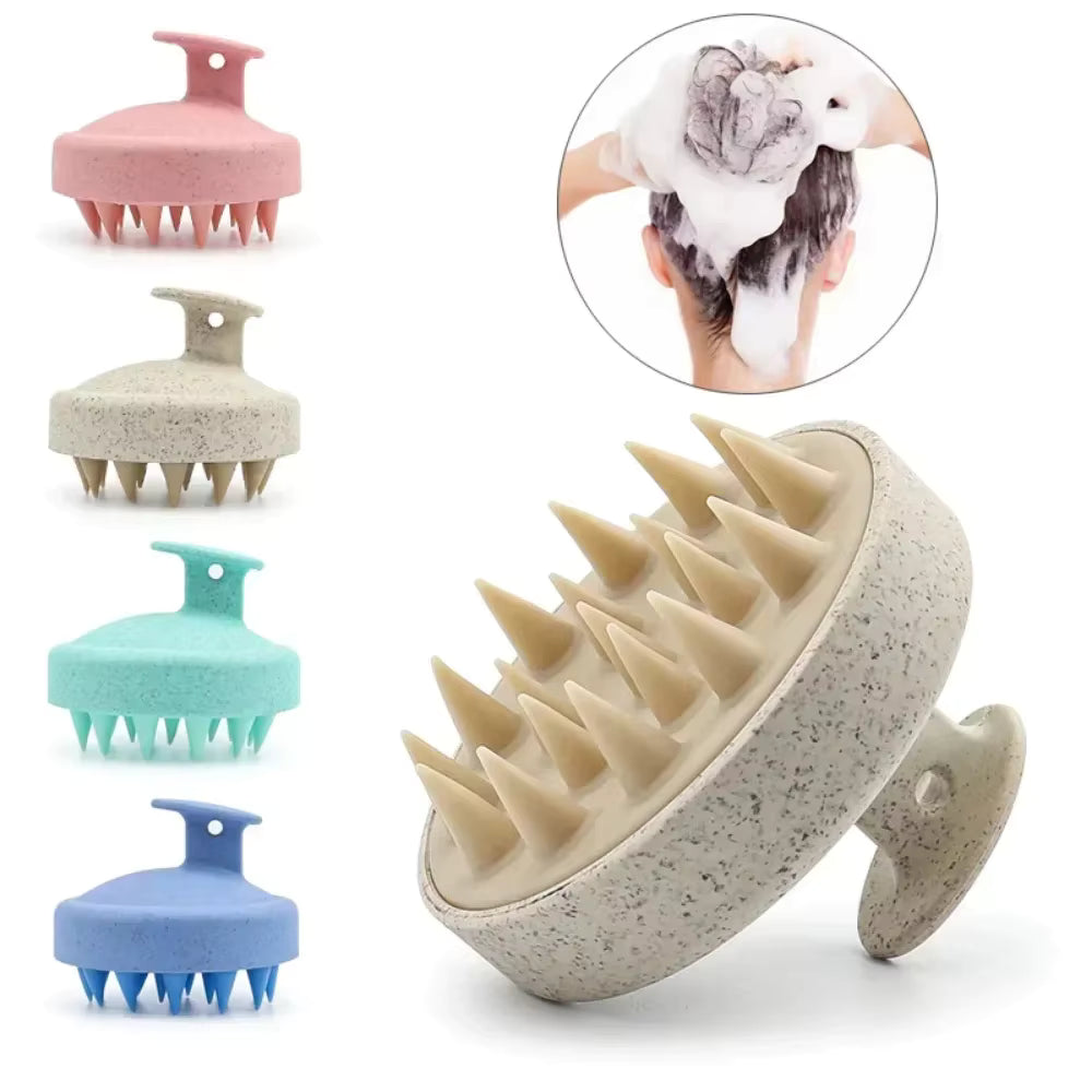 1pc Silicone Shampoo Brush Body Massage Brush Bath Shower Brush Salon