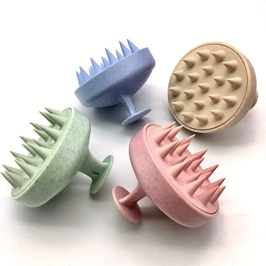 1pc Silicone Shampoo Brush Body Massage Brush Bath Shower Brush Salon
